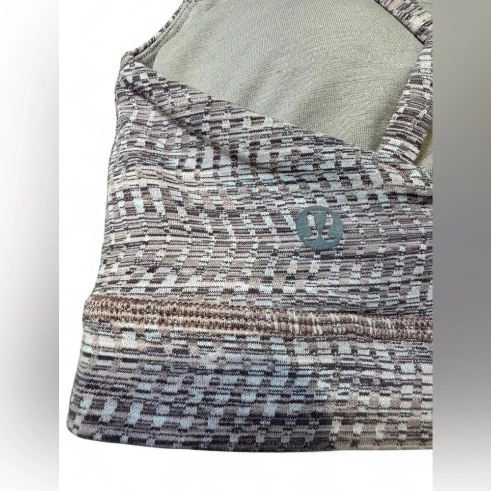 Lululemon Energy Bra Arrow Jacquard Antique Bark Copper Coil Size 4 - W2AI8S